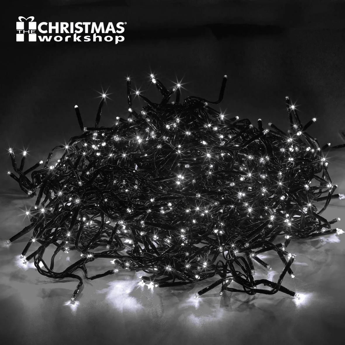 The Christmas Workshop 86330 1000 Bright White LED Chaser Christmas Lights / Indoor or Outdoor Fairy Lights / 69.9 Metres / 8 Light Modes / Great For Christmas, Weddings & Gardens