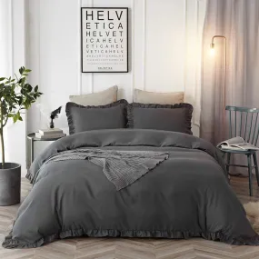 The Ruffled Black Bed Set