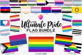 The Ultimate Pride Flag Bundle - Includes 31 flags! - Sublimation/Printable Design - Design Elements