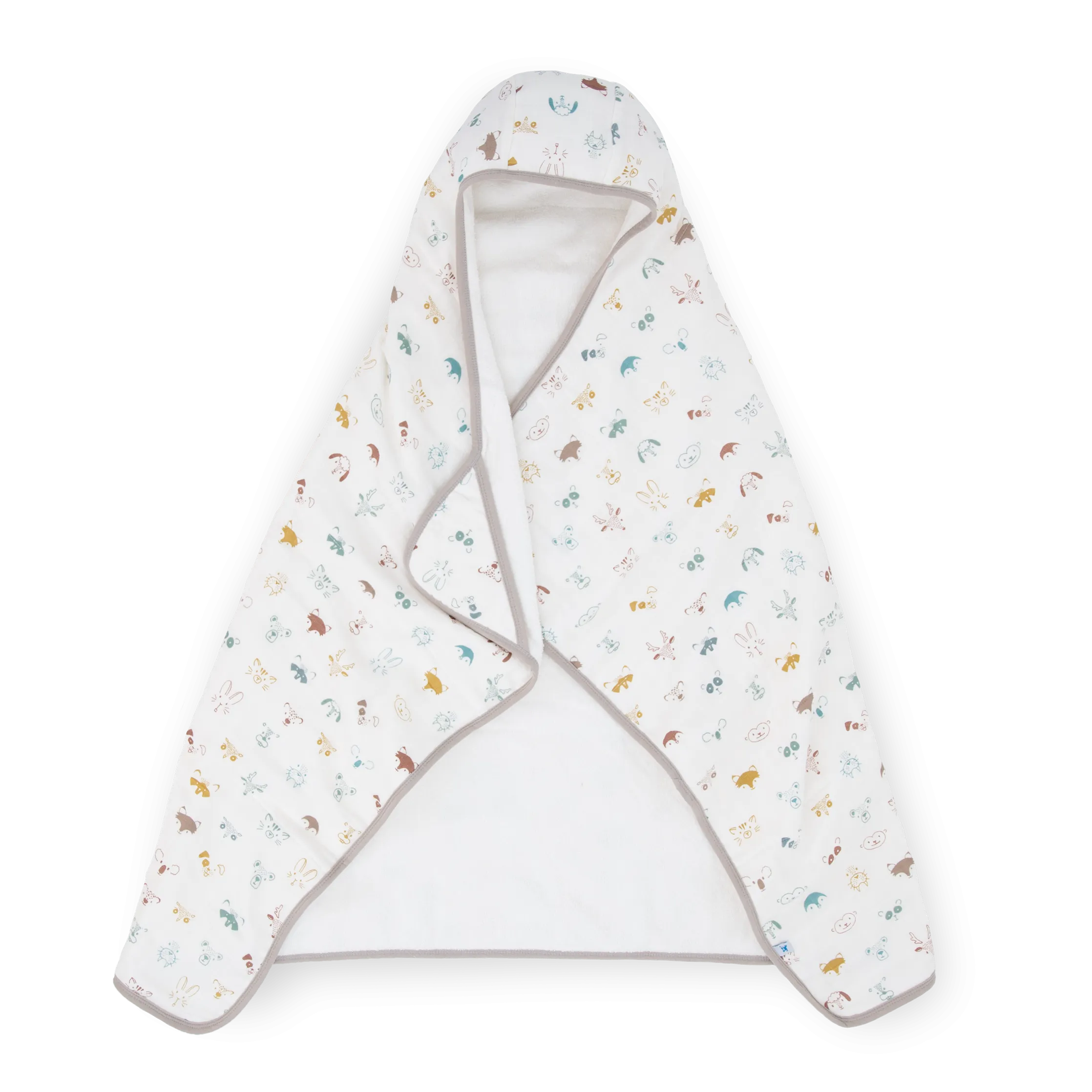 Toddler Hooded Towel - Animal Crowd