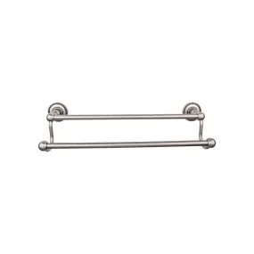 Top Knobs ED11APA Edwardian Bath Towel Bar 30 In. Double - Beaded Bplate Antique Pewter