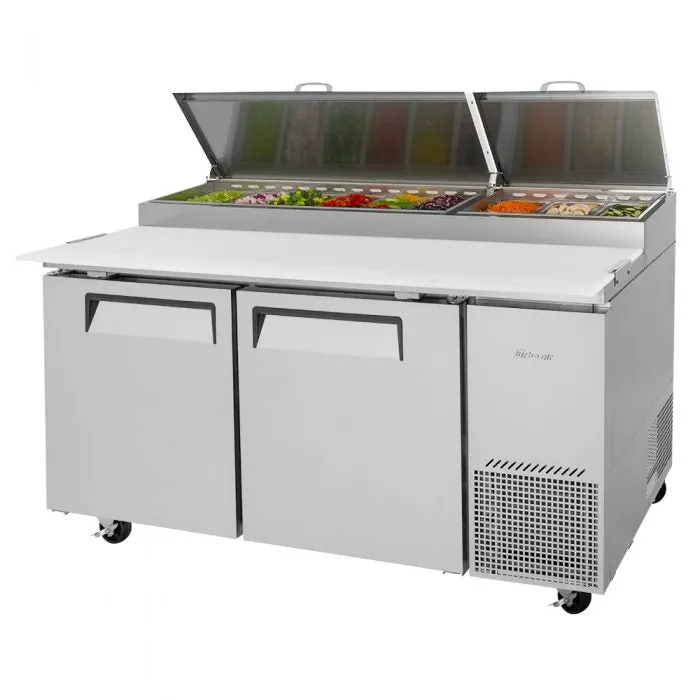 Turbo Air - TPR-67SD-N, Commercial Super Deluxe pizza prep table, Two-section