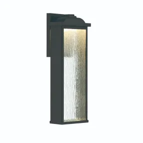 Venya 17 In. LED Outdoor Wall Light Black Finish