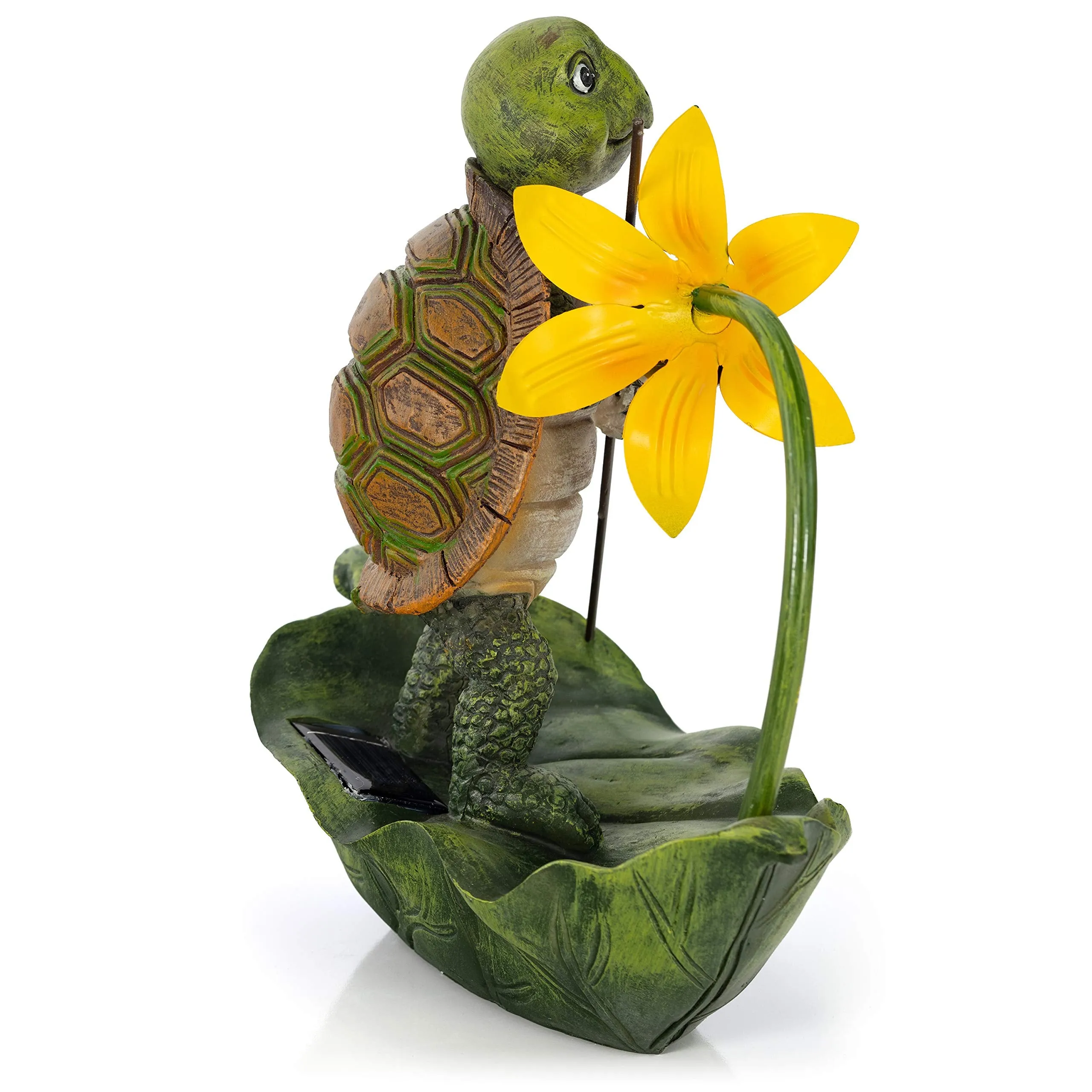 VP Home Turtle Lotus Leaf Raft Solar Powered LED Outdoor Decor Garden