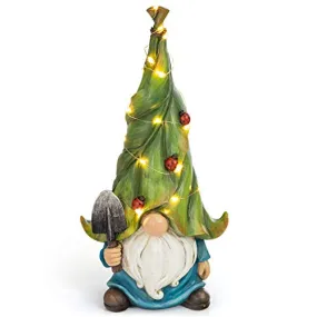 Vp Home Whimsical Garden Gnomes Lawn Gnome With Solar Light