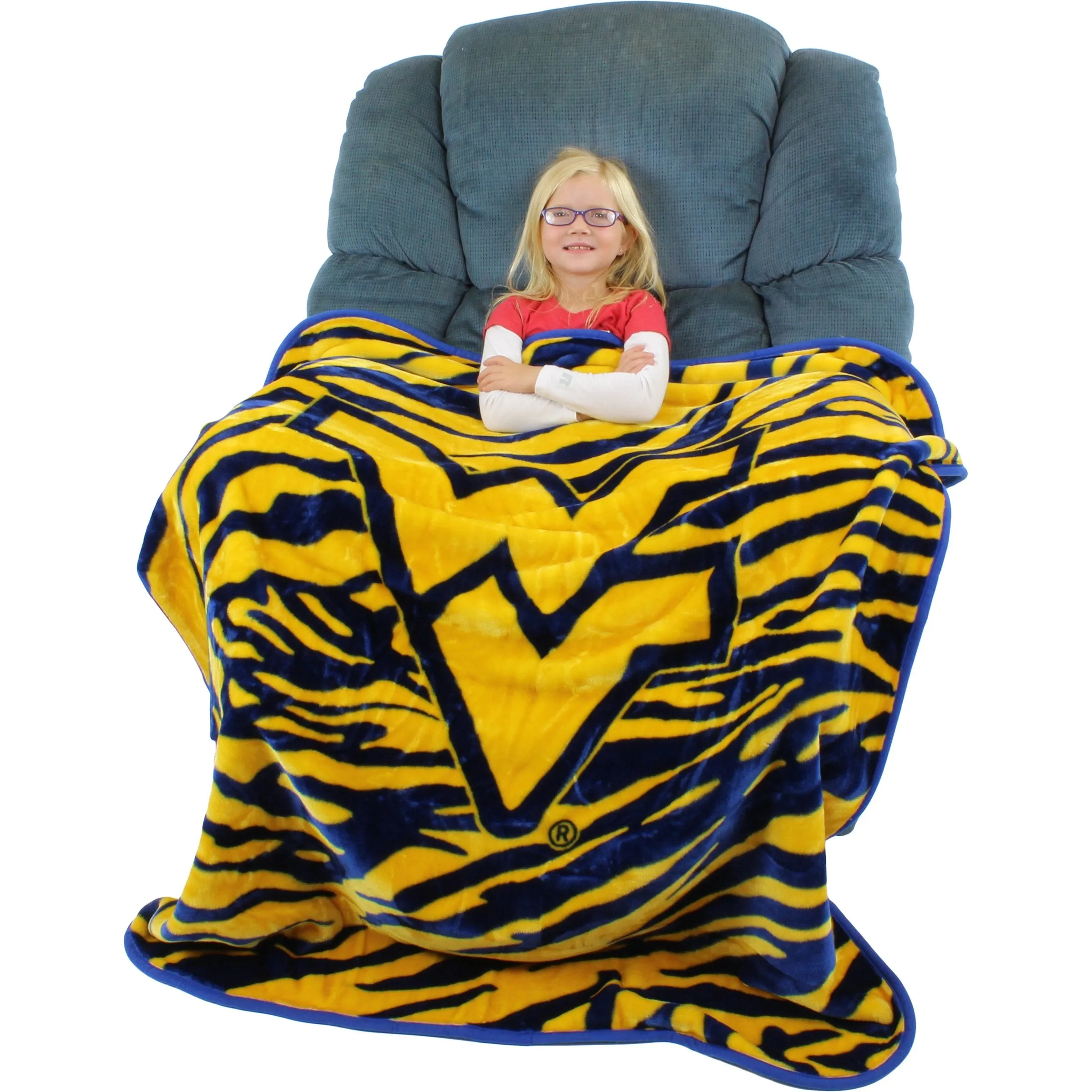 West Virginia Mountaineers Raschel Throw Blanket