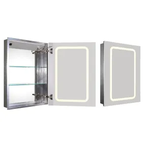 Whitehaus WHKAL7055-I Medicinehaus Recessed Single Mirrored Door Medicine Cabinet with Outlet